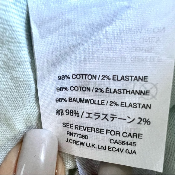 J. Crew Pale Mint Green Lookout Highrise Skinny Jeans, Sz 31, Cropped - Picture 10 of 16